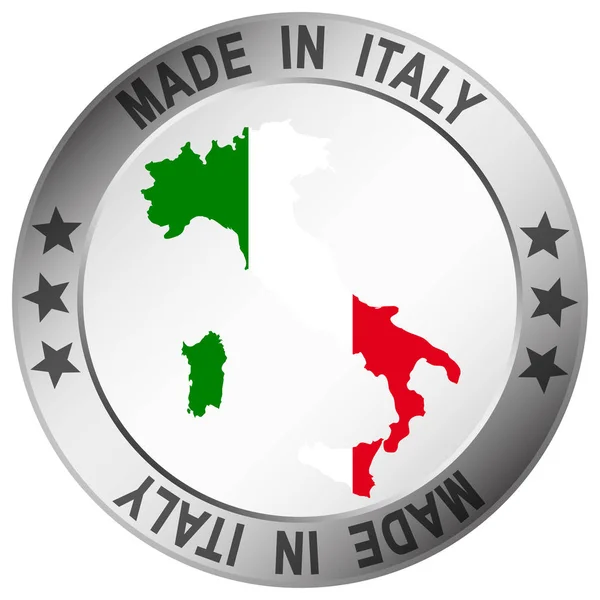 Düğme Made in Italy — Stok Vektör