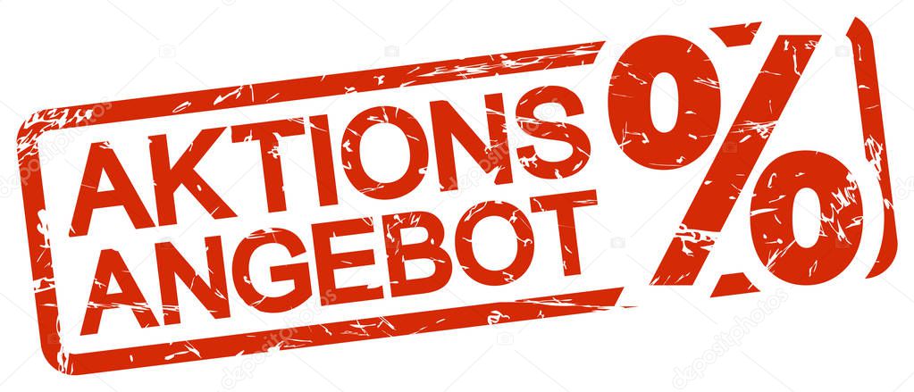 red stamp with text Aktionsangebot