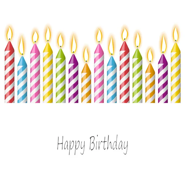 Happy birthday candles — Stock Vector