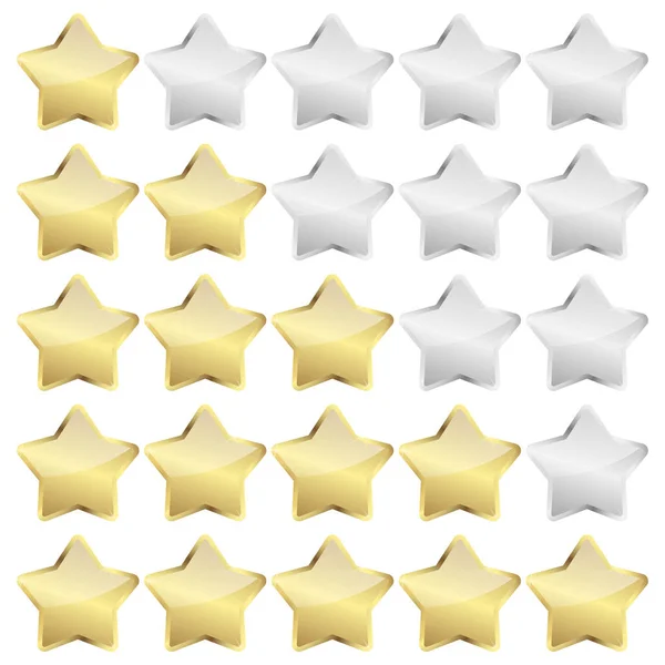 Review stars vector — Stock Vector
