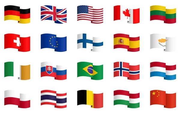 Collection of country flags 1 — Stock Vector