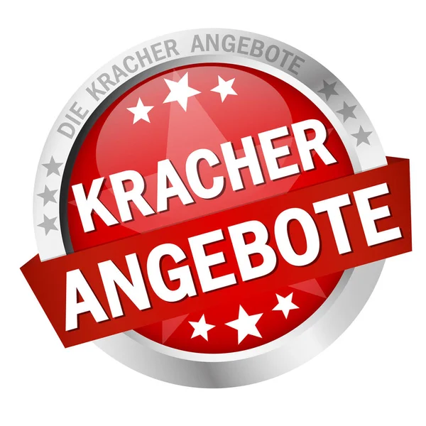 Düğmesi ile Banner Kracherangebote — Stok Vektör
