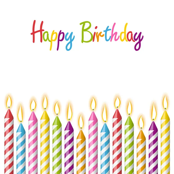 Happy birthday candles — Stock Vector