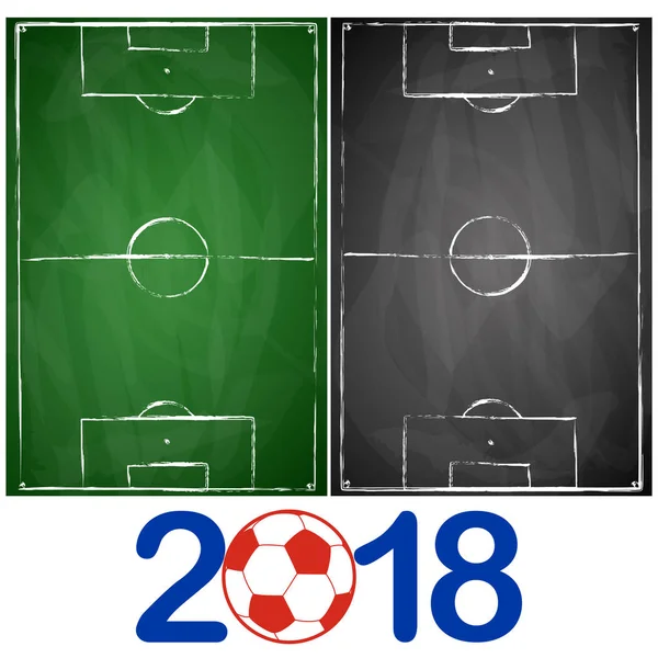 Verde și gri negru bord terenuri de fotbal — Vector de stoc