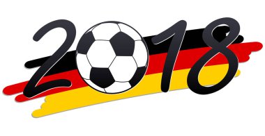 2018 Alman Ulusal renkleri ile yazı