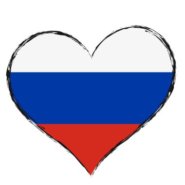 Rus renklerle güzel kalp