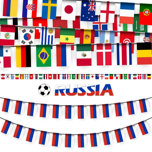 Guirnalda equipos de fútbol ruso juego — Archivo Imágenes Vectoriales