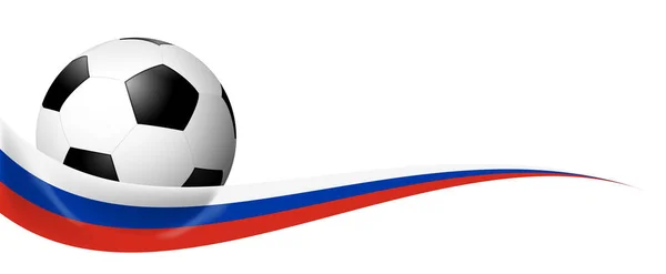 Futbol topu Rus afiş arkasında — Stok Vektör