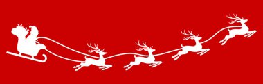 Noel Baba kızak ve reindeers ile