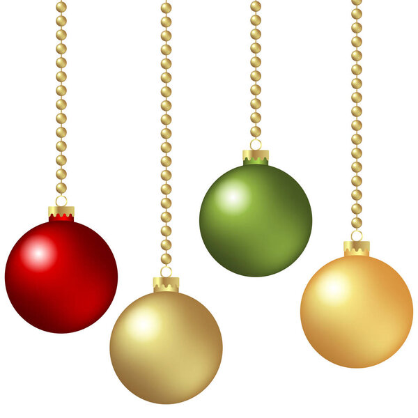 hanging christmas baubles concept