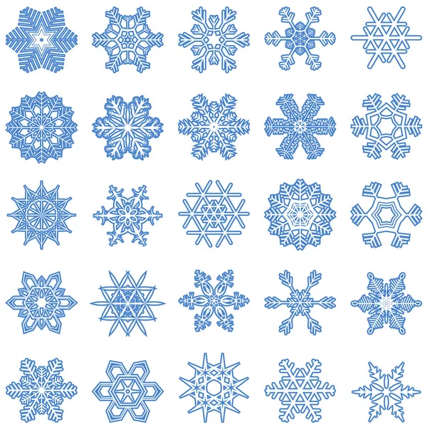 Collection of snow stars — Stock Vector