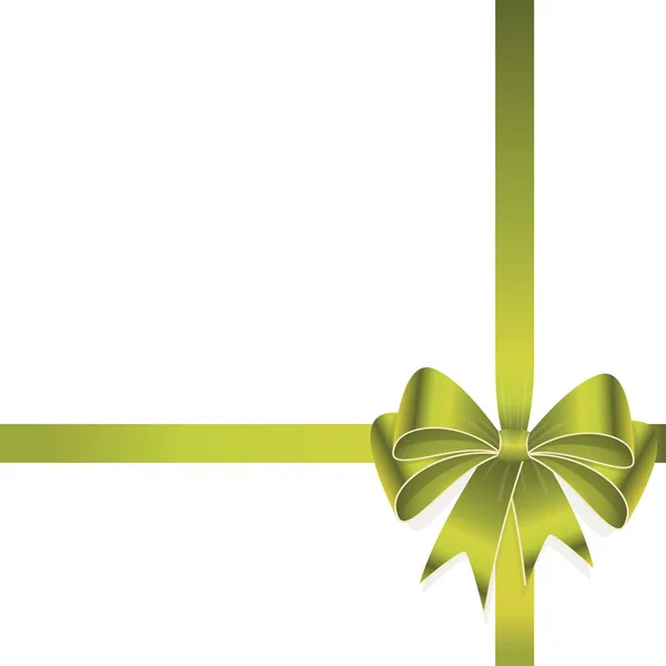 绿色丝带弓 — 图库矢量图片