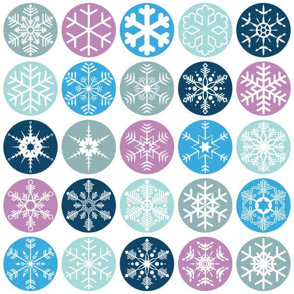 Kolekce Vánoční sněhové vločky — Stockový vektor