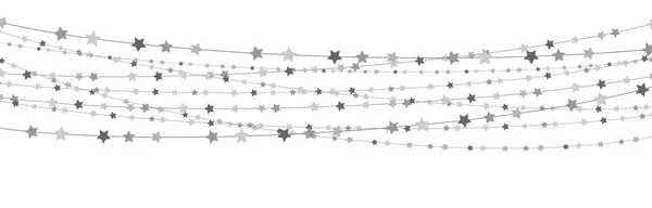 Stars on strings background for christmas time — Stock Vector