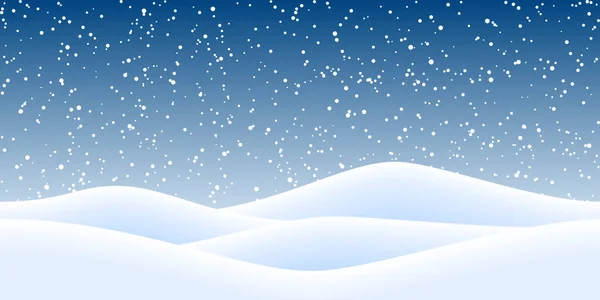Christmas landscape background with snow — Stock Vector