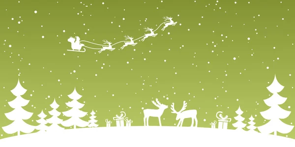 Einfacher weihnachtlicher Hintergrund mit typischen Elementen — Stockvektor