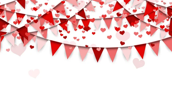 Seamless confetti hearts background — Stock Vector
