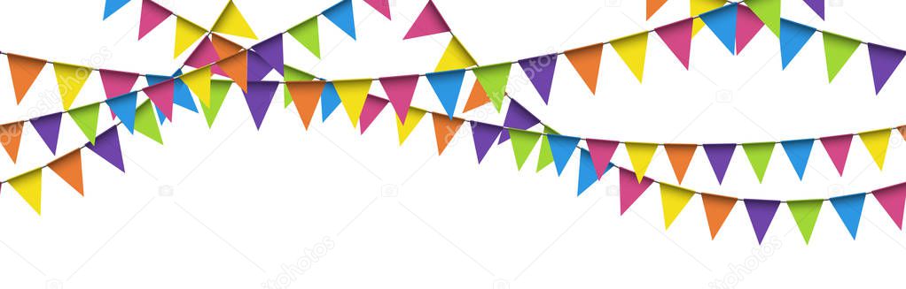 seamless colored garlands background