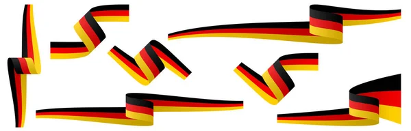 Collection of german country flag banners — 스톡 벡터