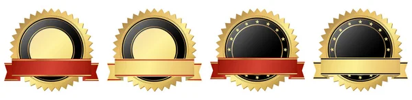 Médaille d'or ensemble de modèle — Image vectorielle