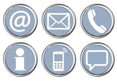 kutsal kişilerin resmi düğme kümesi altı iletişim