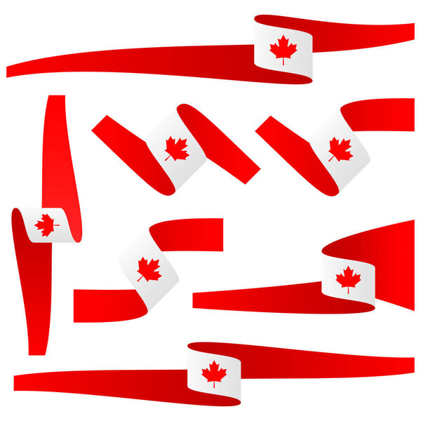 collection of canadian country flag banners