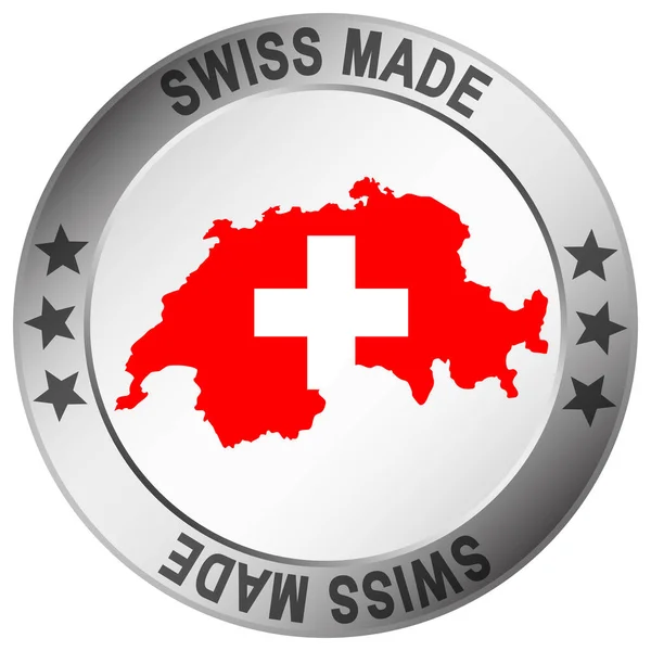 Botão Swiss Made — Vetor de Stock