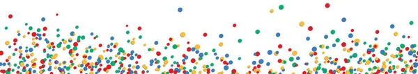 Απρόσκοπτη Διανυσματική Πανόραμα Απεικόνιση Των Κομφετί Τέσσερα Χρώματα Ελεύθερο Λευκό — Διανυσματικό Αρχείο