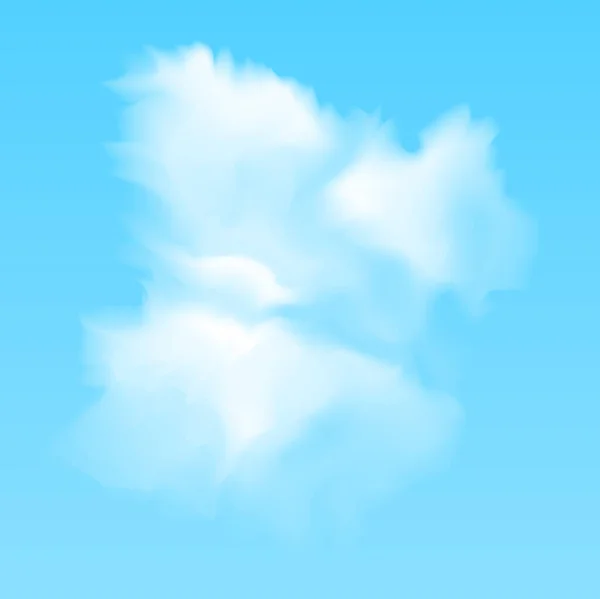 stock vector vector illustration of white realistic clouds on blue background