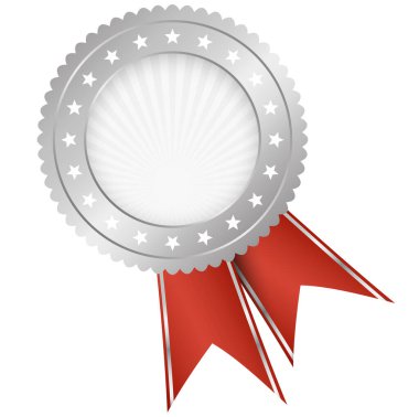 kırmızı kurdele ile şablonu kalite gümüş mühür