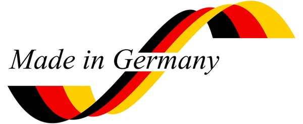 Кроки Векторна Ілюстрація Печатки Якості Національним Кольором Текстом Made Німеччині — стоковий вектор