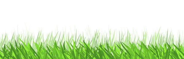 Eps Vector Background Template File Seamless Panorama Green Grass Lower — 스톡 벡터