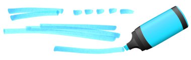 iş kullanımı için farklı çizilmiş renkli fosforlu kalem