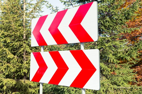 Very dangerous road turn road sign or symbol