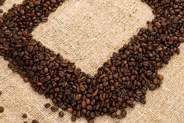 フレームを作るローストのコーヒー豆 — ストック写真