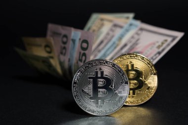 Bitcoins ve dolar faturaları
