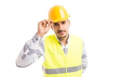 Kibar ve saygılı mimar ya da selam gestur yapma enginner