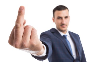 Orta finge gösterilen işadamı yandan odaklanmak