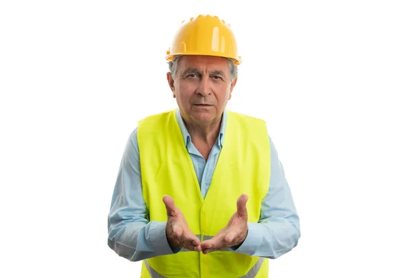 Builder asking question — Stock Photo, Image