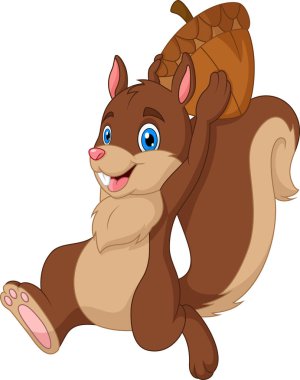 Fındıkla koşan çizgi film sincabı