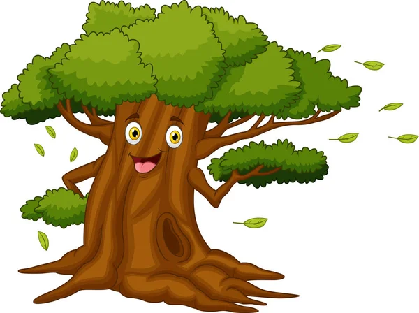 Cartoon Tree Face — Stock Vector