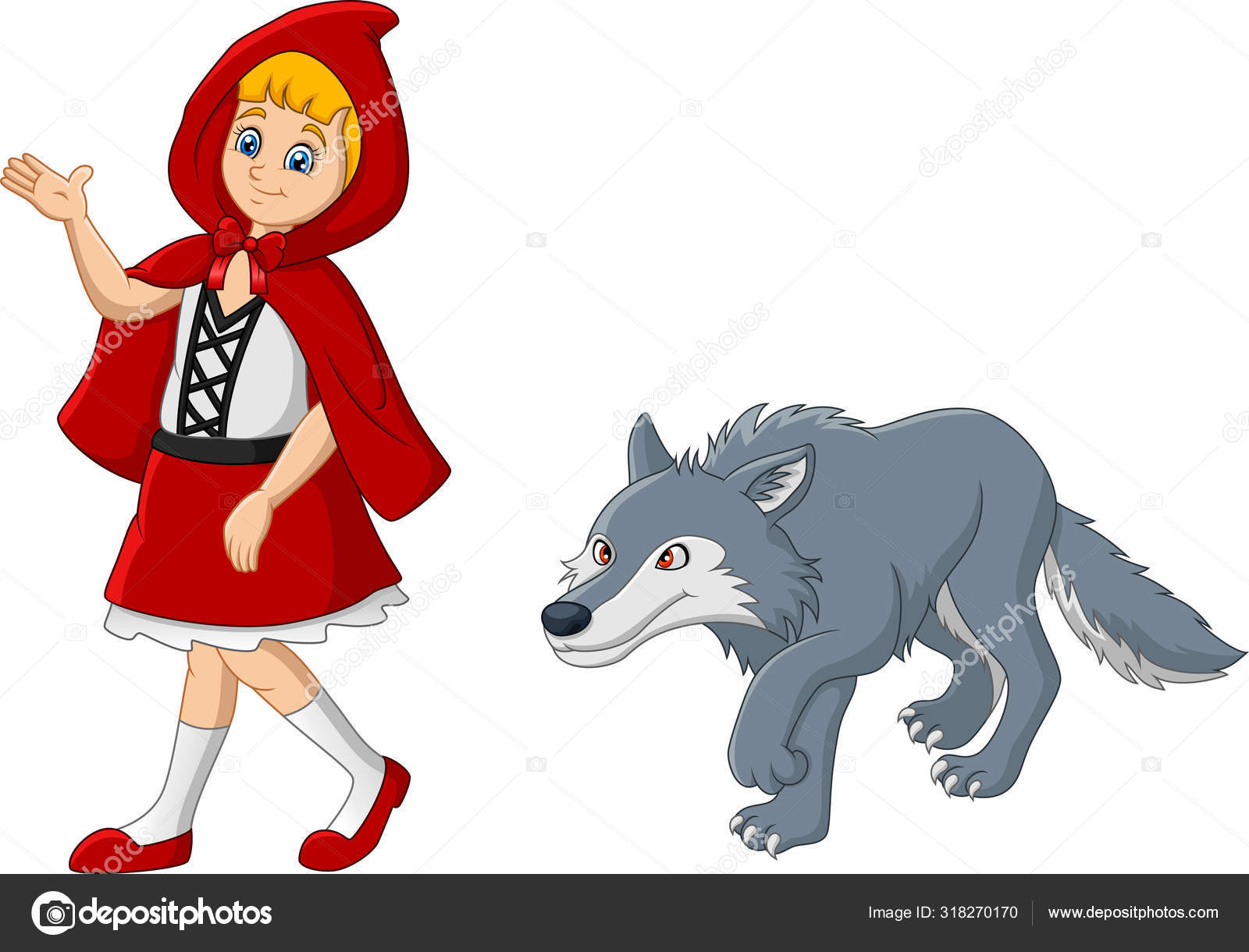 Little Red Riding Hood Wolf Vector Image By C Idesign00 Vector Stock