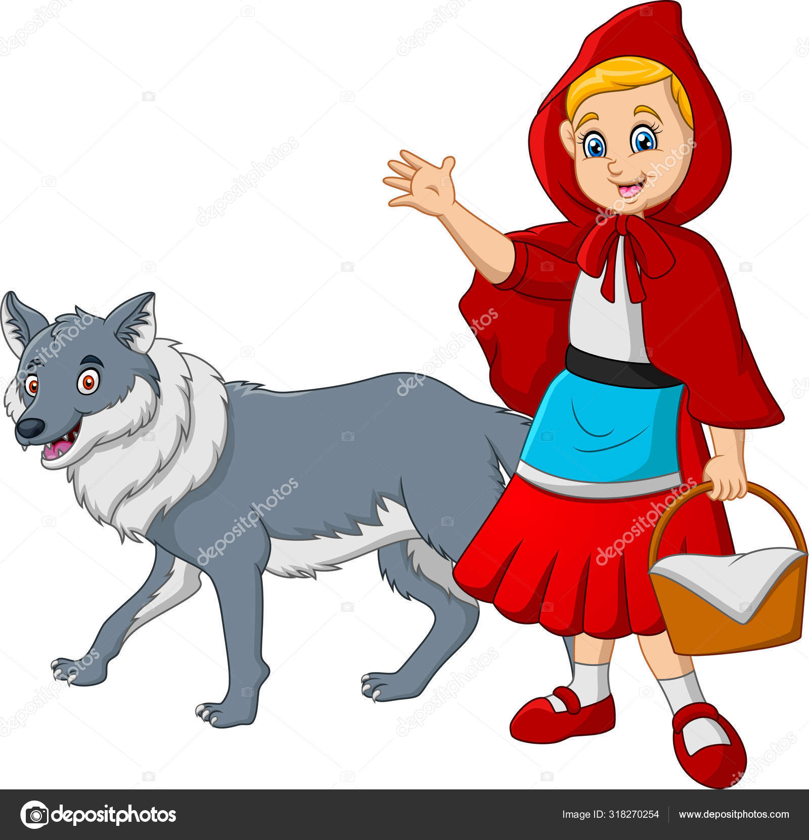 Little Red Riding Hood Wolf Vector Image By C Idesign00 Vector Stock