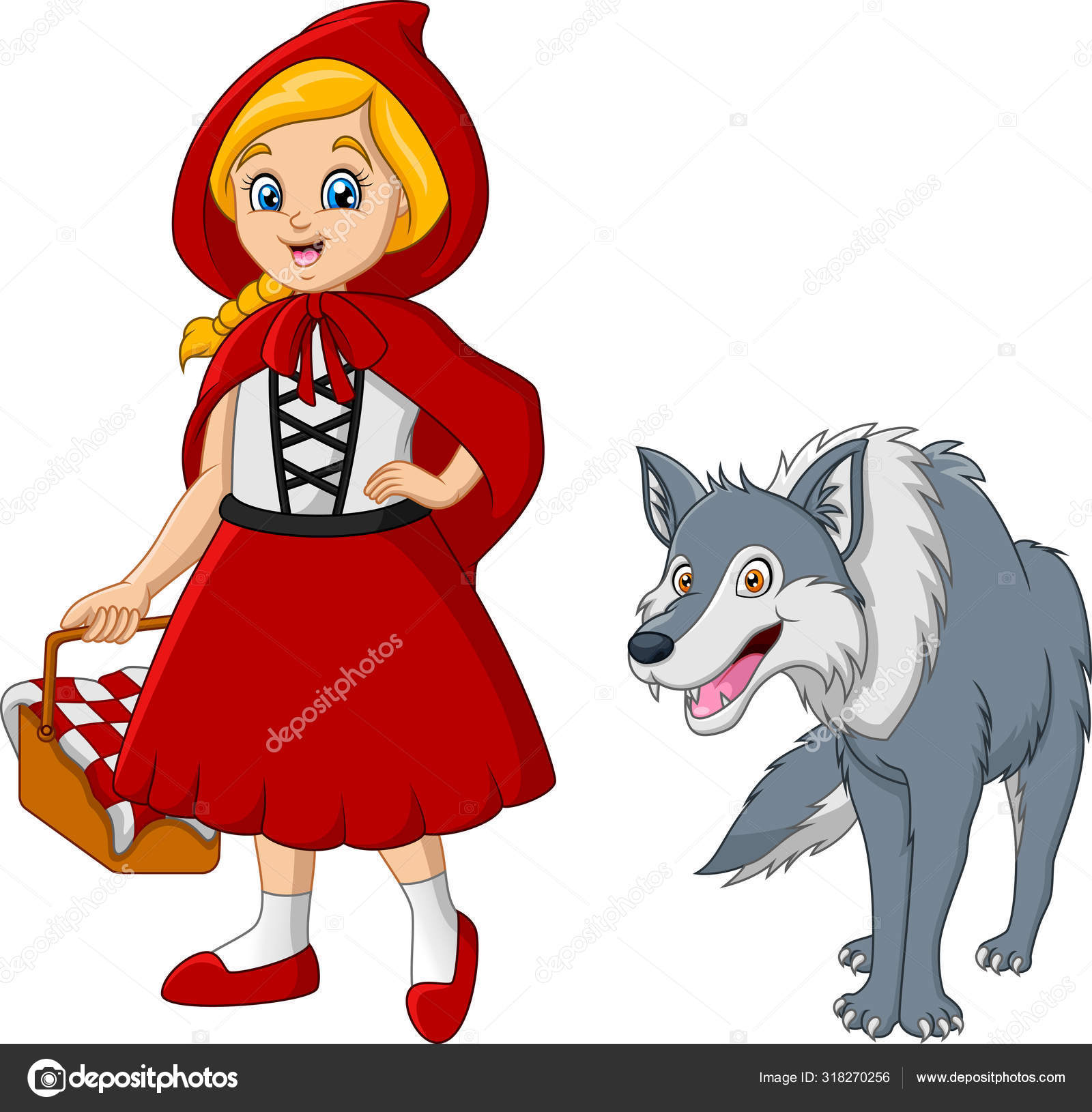 Little Red Riding Hood Wolf Vector Image By C Idesign00 Vector Stock