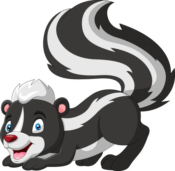 Cartoon Funny Skunk Smile — 스톡 벡터