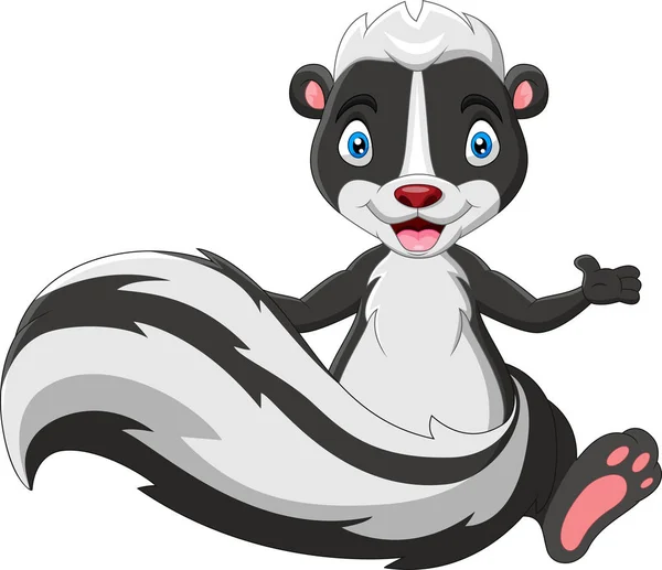 Cartoon Funny Skunk Smile — Stockový vektor