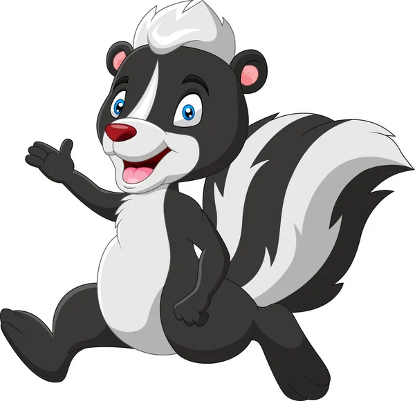 Cartoon Funny Skunk Smile — Stockový vektor