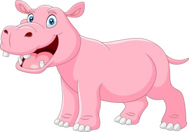 Çizgi film Hippo açık ağızlı