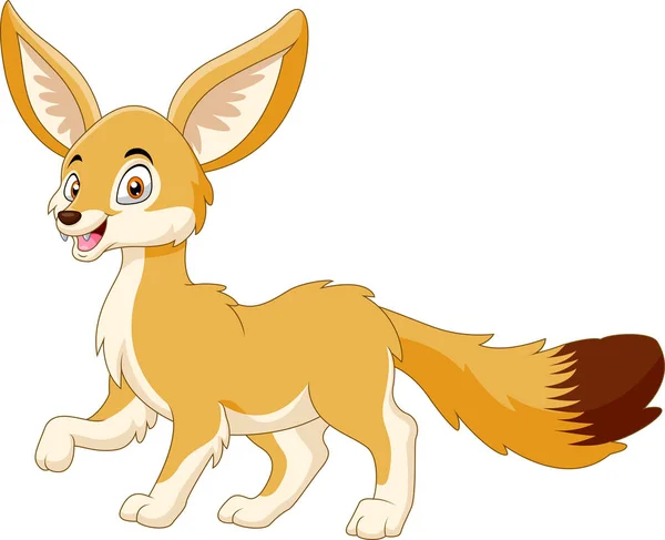 Uma Raposa Fennec Bonito Permanece — Vetor de Stock