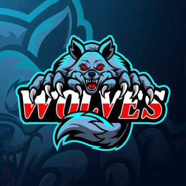 Kurtlar için esport logosu tasarımı